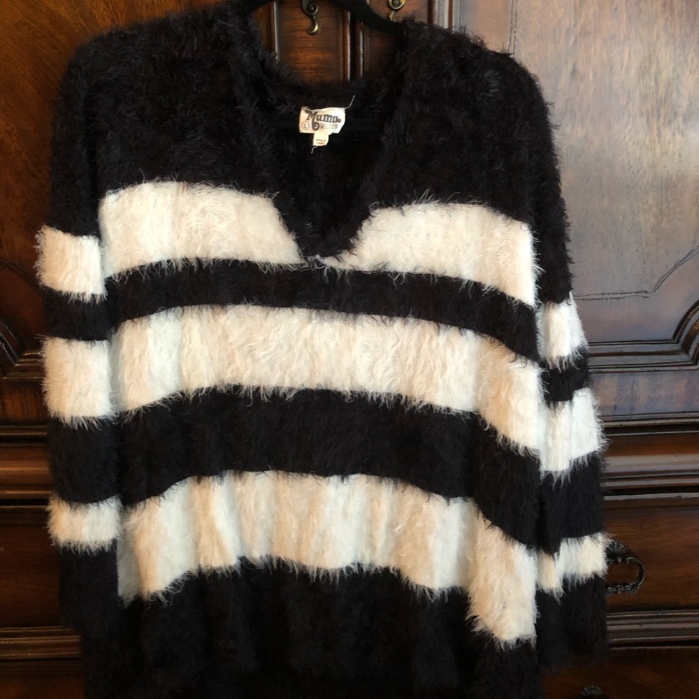 Show me your mumu black/white stripe sweater